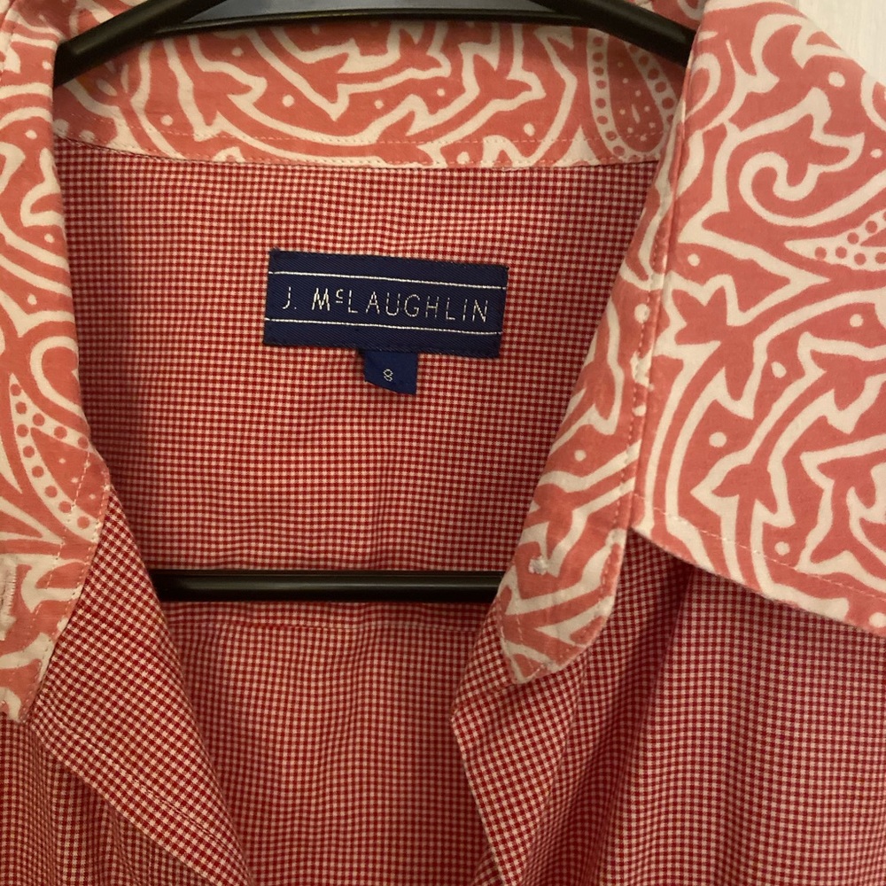J. Mclaughlin Button Down Gingham Shirt - image 2